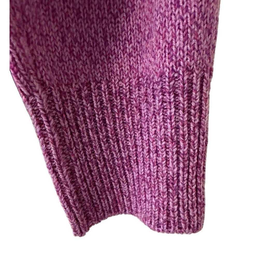 Veronica Beard Kenia Merino Wool Blend V-Neck Puff Shoulder Sweater Fuchsia XS - Picture 8 of 14